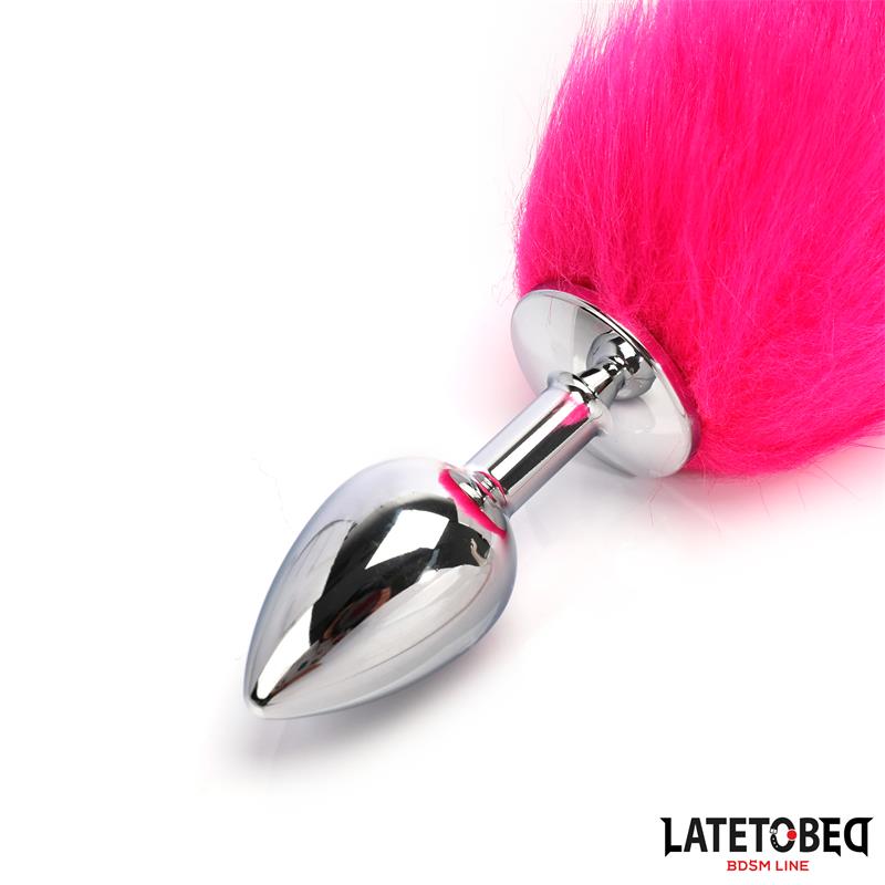 Plug Anal con Cola Hot Pink 40 cm