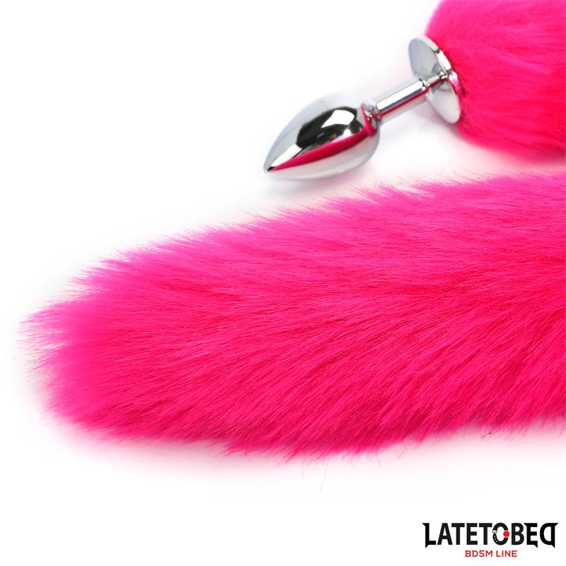Plug Anal con Cola Hot Pink 40 cm