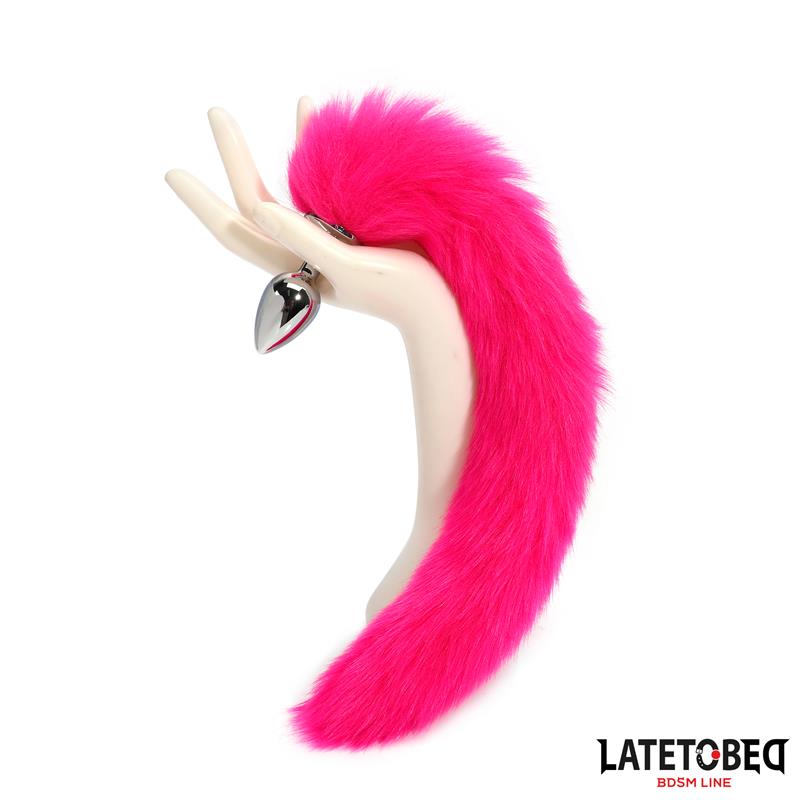 Plug Anal con Cola Hot Pink 40 cm