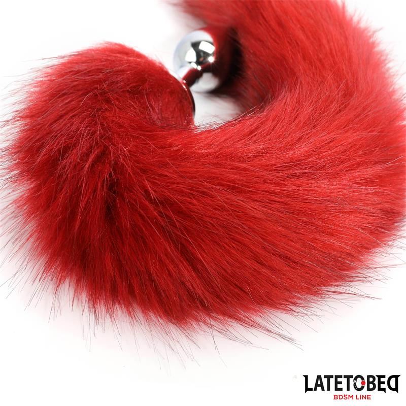 Plug Anal con Cola Rojo Vino 40 cm