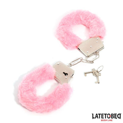 Esposas de Metal Furry con Pelo Rosa