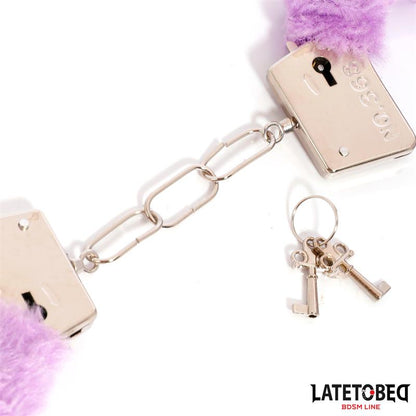 Esposas de Metal Furry de Pelo Purpura