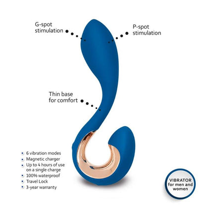 Gpop2 Vibrador Punto G y P Azul Indigo