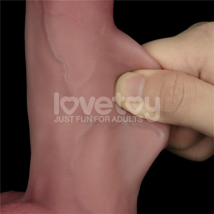 Dildo con Vibracion Piel Deslizante Silicona Dual Layer 8