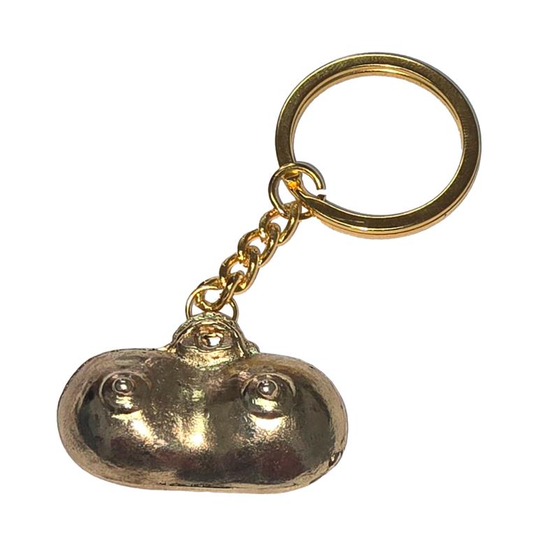 Llavero Forma de Pechos Dorado