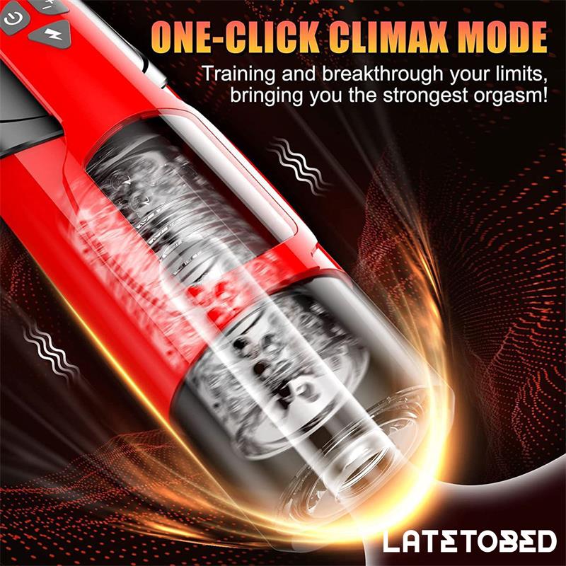 Telio Masturbador Advanced con Rotacion Thrusting y Gemidos con Ventosa