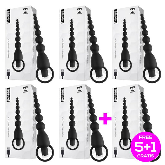 Pack 51 Marbe Cadena Anal con Vibracion USB Siliona