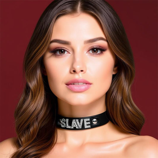 Collar Cuero Vegano Slave Talla unica