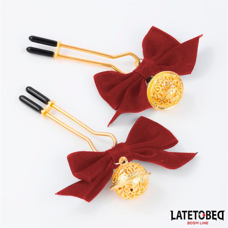 Pinzas para Pezones con Lazos Rojos