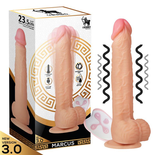 Marcus 30 Dildo Vibrador Realista Control Remoto Silicona Liquida Irrompible