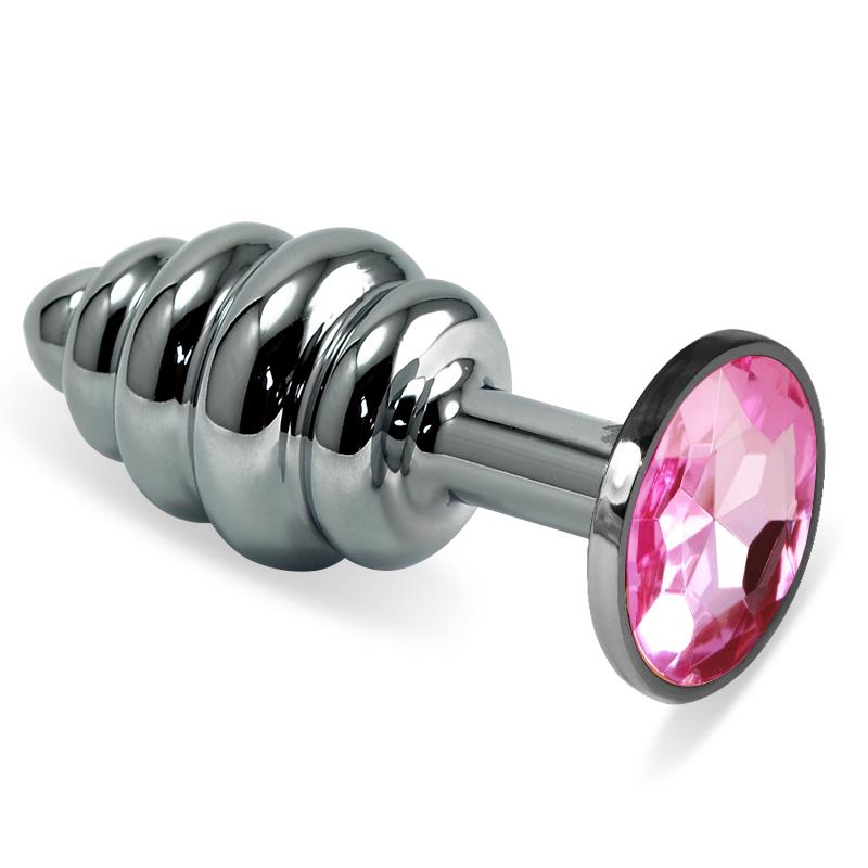 Plug anal spirale Rosebud avec bijou rose  Dulce o Picante