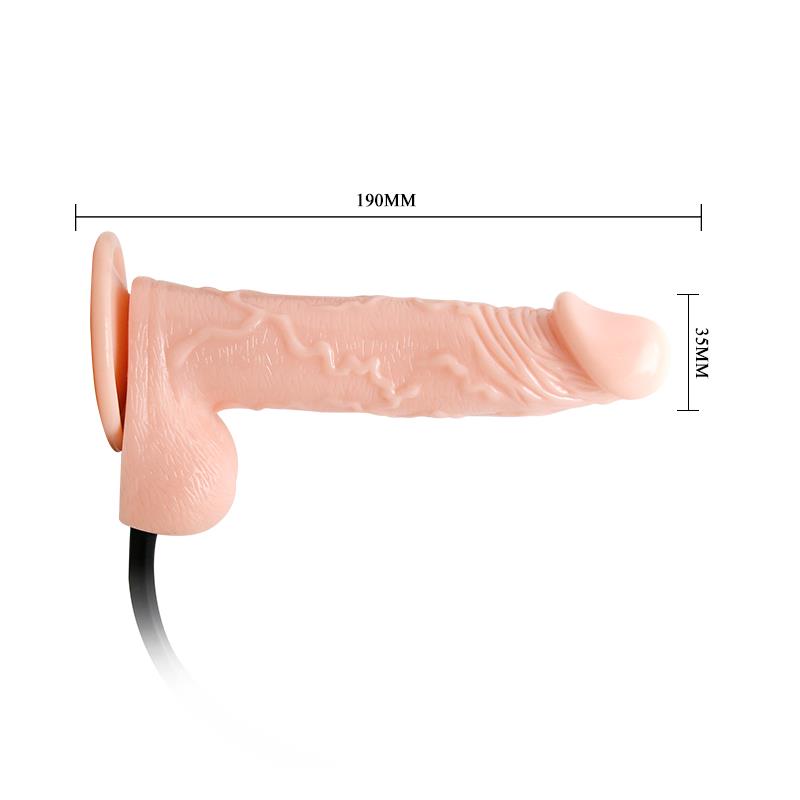 Baile Dildo Vibrador con Bomba Color Natural