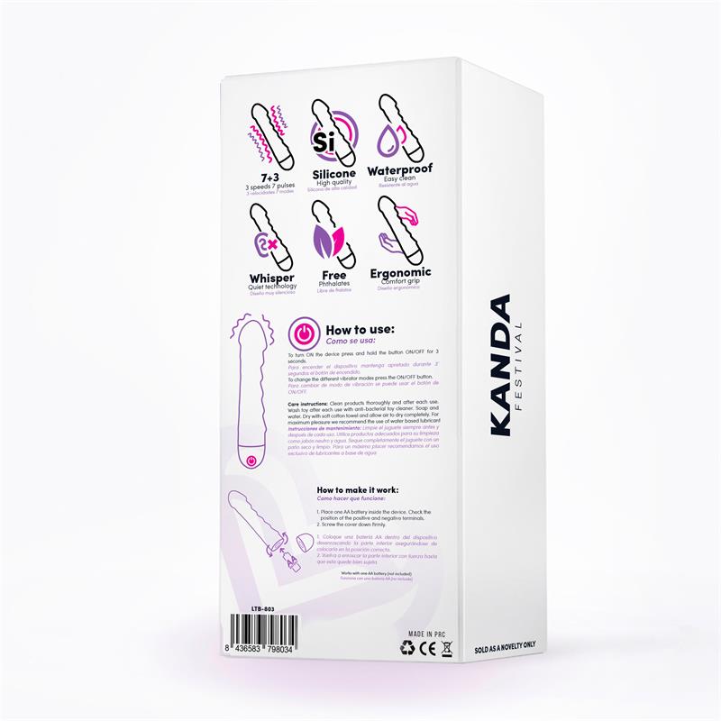 Kanda Vibrador Silicona Purpura