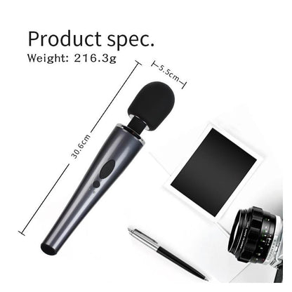 Wand Massager Relyme USB Silicone Black