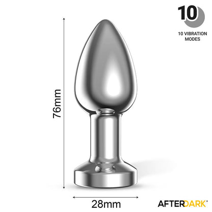 Dimpor Plug Anal Cromado con Vibracion USB Magnetico Talla S