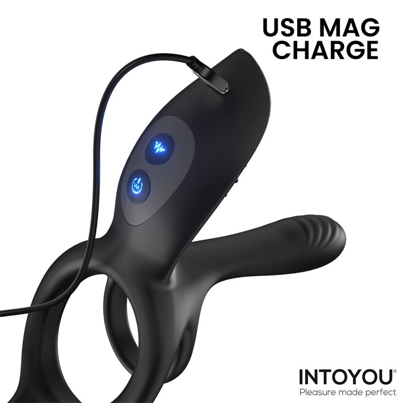 Daxer Doble Anillo para el Pene con Estimulador de Clitoris