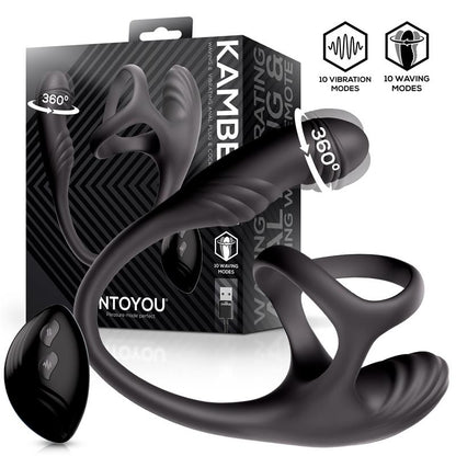 Kamber Plug Anal Vibracion y Waving 360º y Estimulador Testiculos