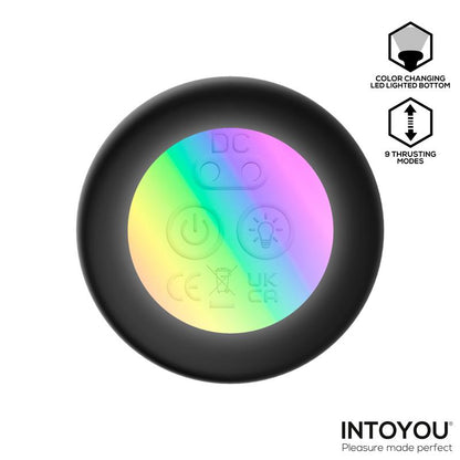 Krax Plug Anal con Vibracion Thrusting y Luz Led con Control Remoto