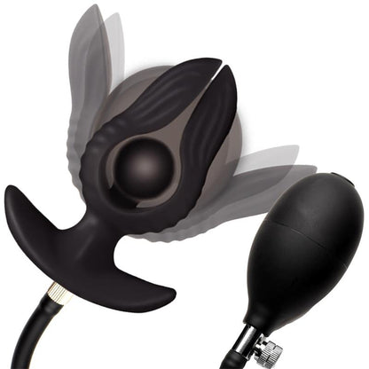 Dark Pearl Plug Anal con Inflado y Vibracion con Control Remoto