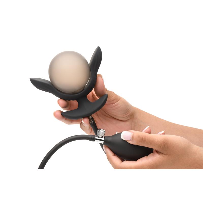 Dark Pearl Plug Anal con Inflado y Vibracion con Control Remoto