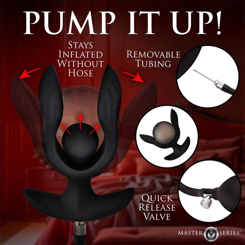 Dark Pearl Plug Anal con Inflado y Vibracion con Control Remoto