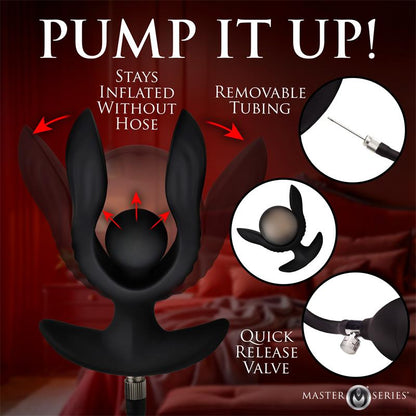 Dark Pearl Plug Anal con Inflado y Vibracion con Control Remoto