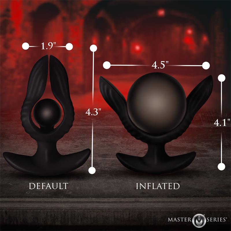 Dark Pearl Plug Anal con Inflado y Vibracion con Control Remoto