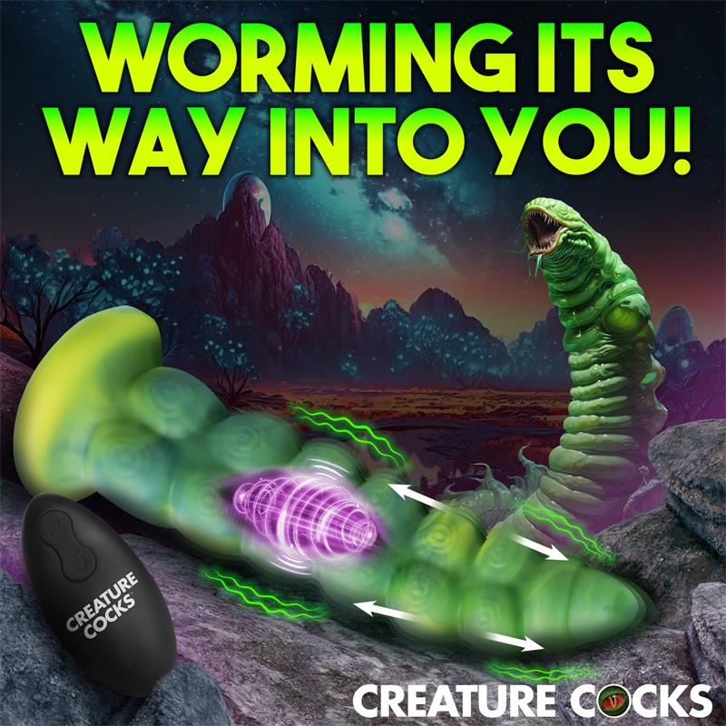 Squirmer Dildo con Thrusting y Vibracion Control Remoto Silicona