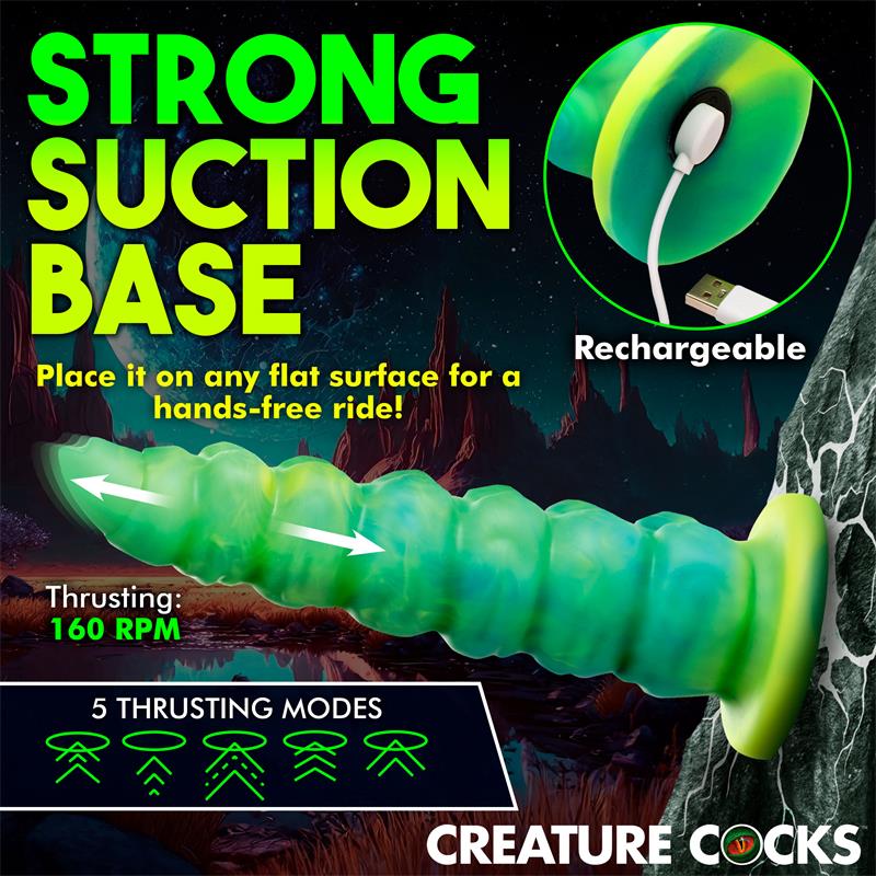Squirmer Dildo con Thrusting y Vibracion Control Remoto Silicona