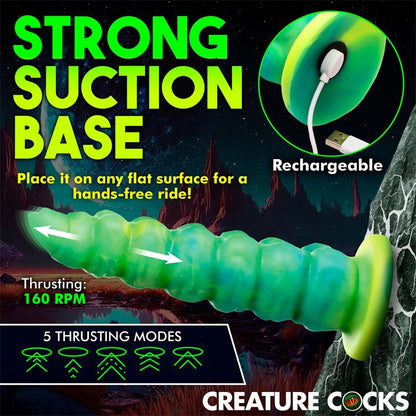 Squirmer Dildo con Thrusting y Vibracion Control Remoto Silicona