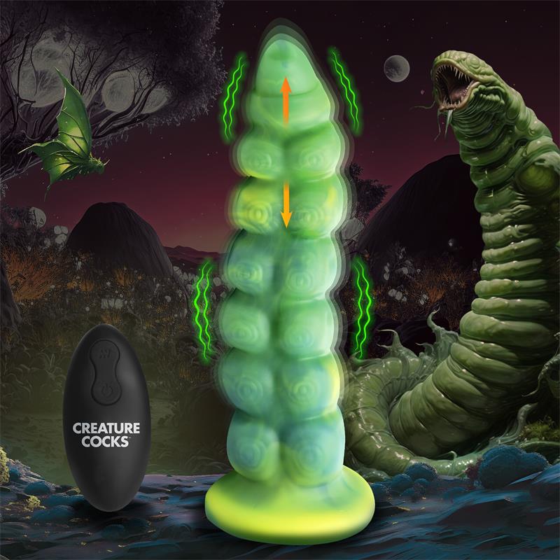 Squirmer Dildo con Thrusting y Vibracion Control Remoto Silicona