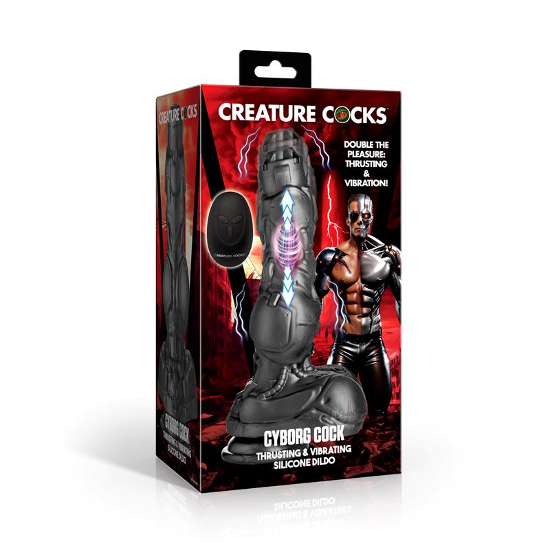 Cyborg Cock Dildo Metal con Thrusting y Vibracion