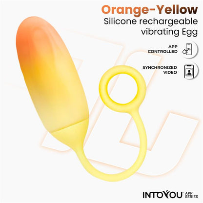 Huevo Silicona Doble Capa con APP Amarillo Naranja