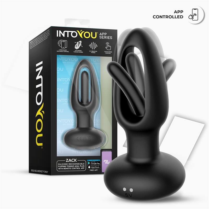 Zack Plug Anal con Flipping Tongue y Vibracion con App