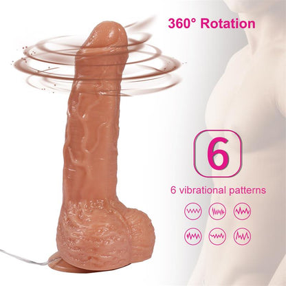 Vibrador y Rotador Realista Parkar 135 cm