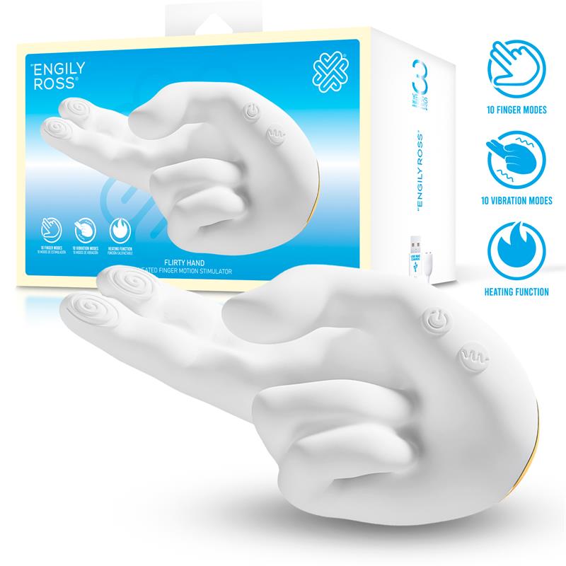 Flirty Hand Estimulador Finger con Efecto Calor