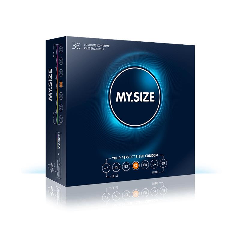 My Size Preservativos Naturales de Latex Talla 57 Caja de 36 Unidades