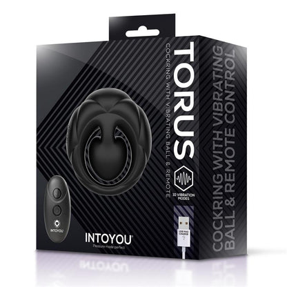 Torus Anillo Vibrador con Bola Clitoriana con Control Remoto USB