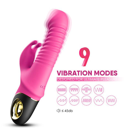 Vibrador con Thrusting y Oscilacion 360º Rosa