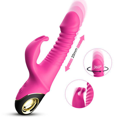 Vibrador con Thrusting y Oscilacion 360º Rosa