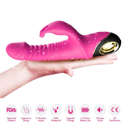 Vibrador con Thrusting y Oscilacion 360º Rosa