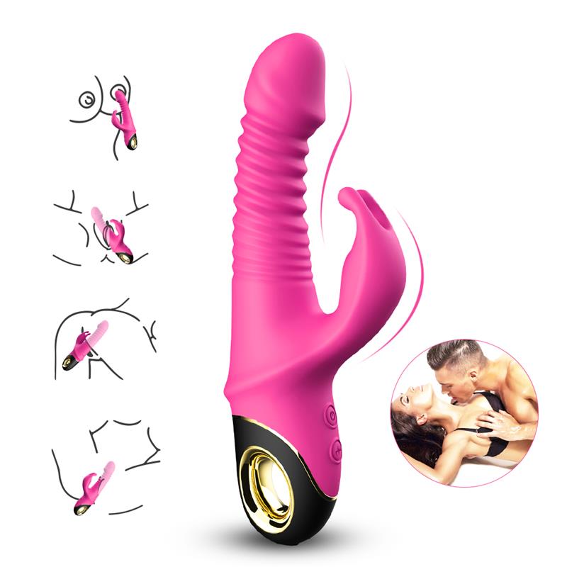 Vibrador con Thrusting y Oscilacion 360º Rosa