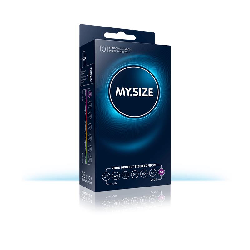 My Size Preservativo Natural de Latex Talla 69 Caja de 10 Unidades