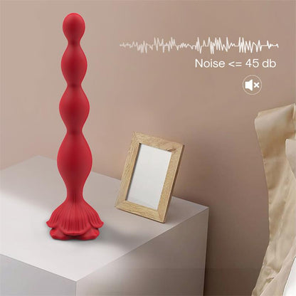 Cadena Anal con Vibracion Base de Rosa