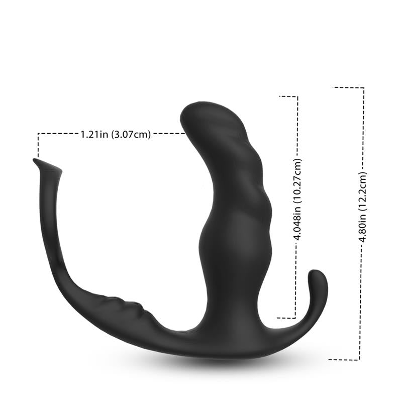Masajeador Prostatica y Plug Anal 2 en 1 con Vibracion