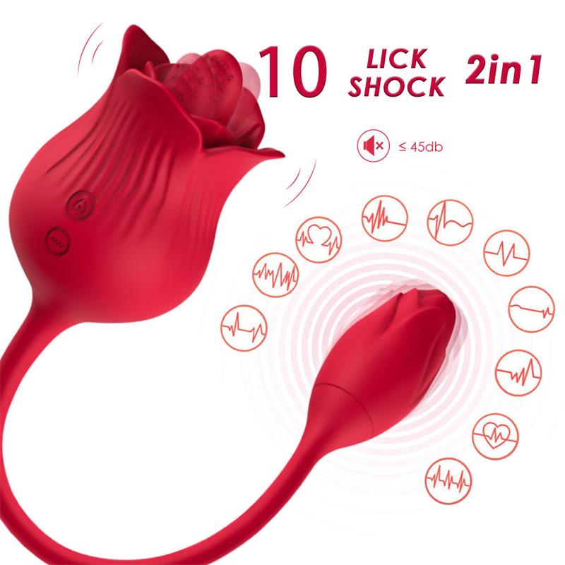 Rosa con Licking y Huevo Vibrador USB