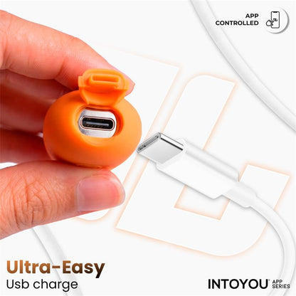 NexEgg Huevo Vibrador Silicona Doble Capa App Naranja Rosa