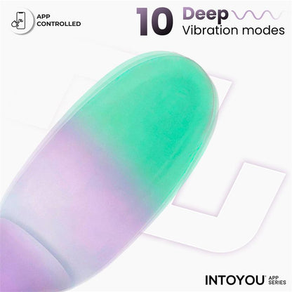 NexEgg Huevo Vibrador Silicona Doble capa con App Lila Pistacho