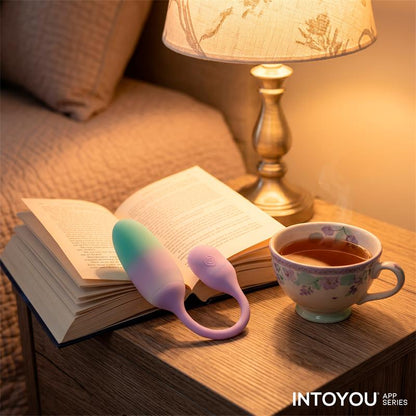 NexEgg Huevo Vibrador Silicona Doble capa con App Lila Pistacho