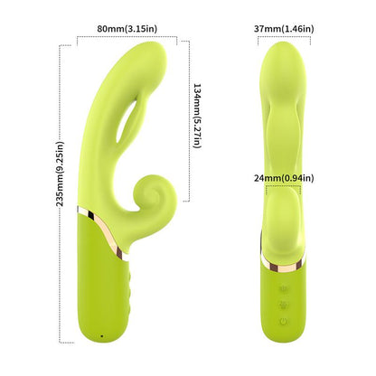 Vibrador con Funcion de Inflado Verde